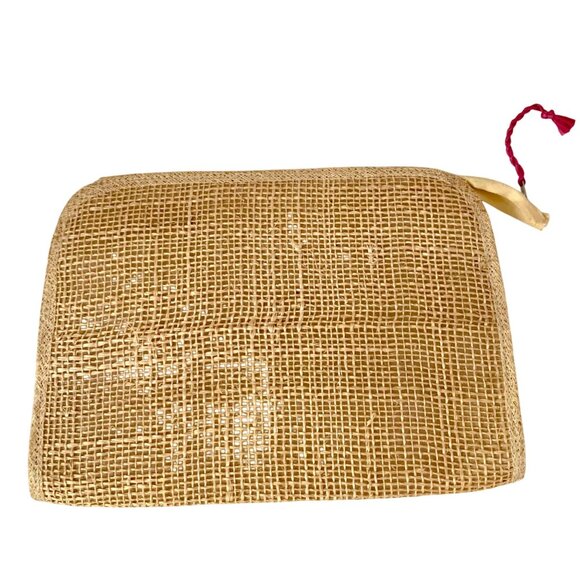 Handmade St. Thomas Floral Straw Raffia Zippered Clutch Purse Embroidered Flower - Picture 4 of 6